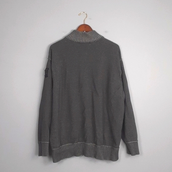 Calvin Klein Men's Gray Heavy Patchwork Zip Up Sweater - Picture 7 of 10